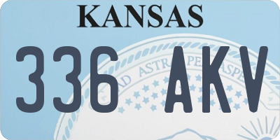 KS license plate 336AKV