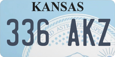 KS license plate 336AKZ