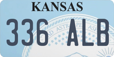 KS license plate 336ALB