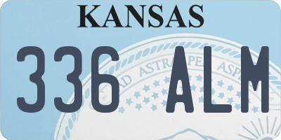 KS license plate 336ALM
