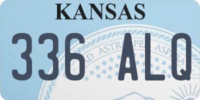 KS license plate 336ALQ