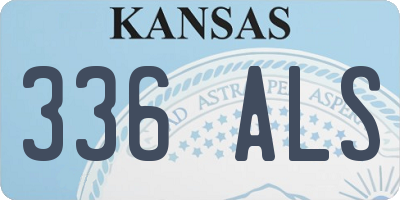 KS license plate 336ALS
