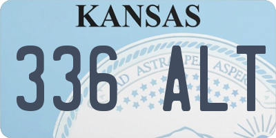 KS license plate 336ALT