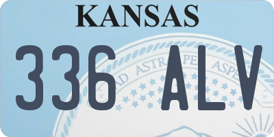KS license plate 336ALV