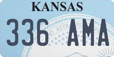 KS license plate 336AMA