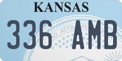 KS license plate 336AMB