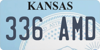 KS license plate 336AMD