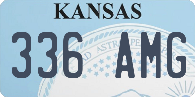 KS license plate 336AMG