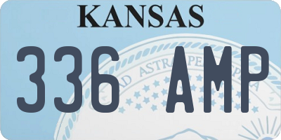 KS license plate 336AMP