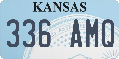 KS license plate 336AMQ