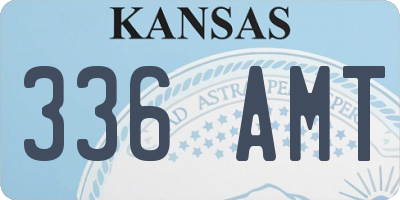 KS license plate 336AMT