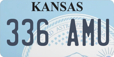 KS license plate 336AMU