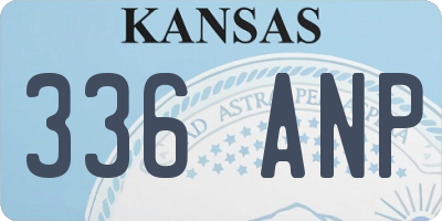 KS license plate 336ANP