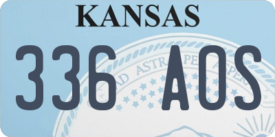 KS license plate 336AOS