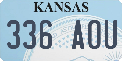 KS license plate 336AOU