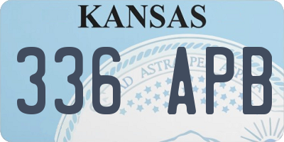 KS license plate 336APB