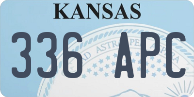 KS license plate 336APC