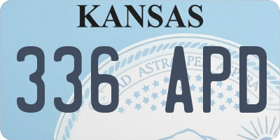KS license plate 336APD