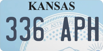 KS license plate 336APH