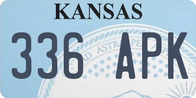 KS license plate 336APK