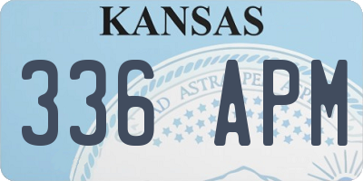 KS license plate 336APM