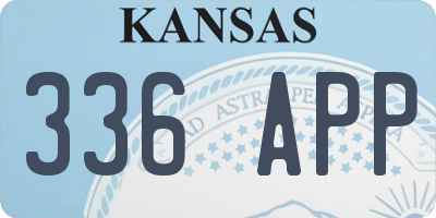 KS license plate 336APP