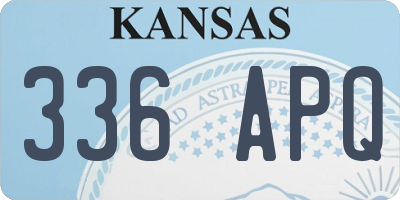 KS license plate 336APQ