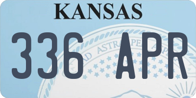 KS license plate 336APR