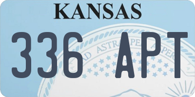 KS license plate 336APT
