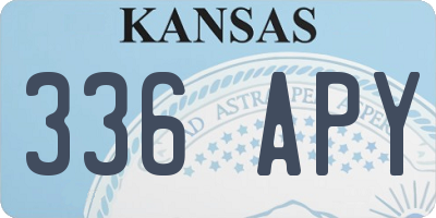 KS license plate 336APY