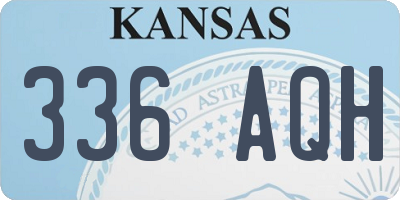 KS license plate 336AQH