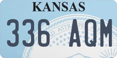 KS license plate 336AQM