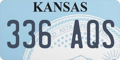 KS license plate 336AQS