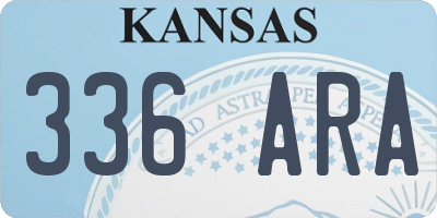 KS license plate 336ARA