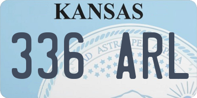 KS license plate 336ARL