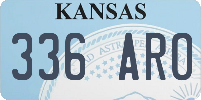 KS license plate 336ARO
