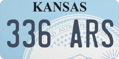 KS license plate 336ARS