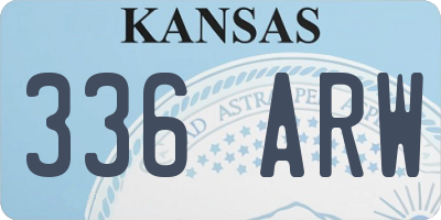 KS license plate 336ARW