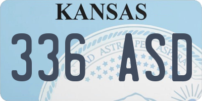 KS license plate 336ASD