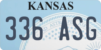 KS license plate 336ASG