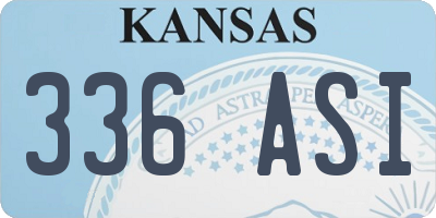 KS license plate 336ASI