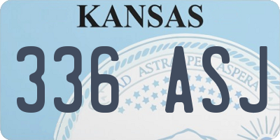KS license plate 336ASJ