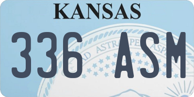 KS license plate 336ASM