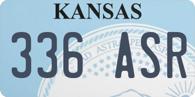 KS license plate 336ASR