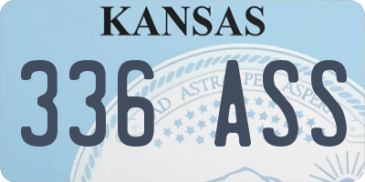 KS license plate 336ASS