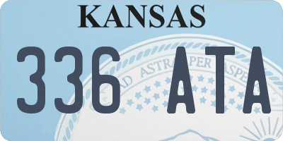 KS license plate 336ATA