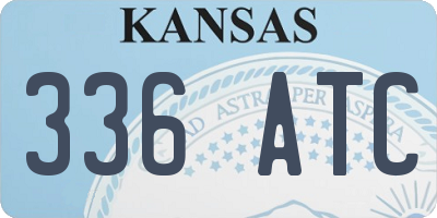 KS license plate 336ATC