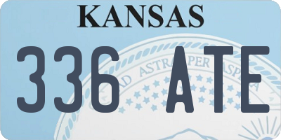 KS license plate 336ATE