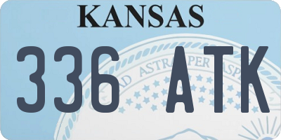 KS license plate 336ATK