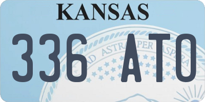 KS license plate 336ATO